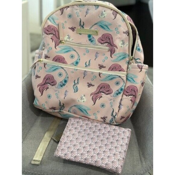 Petunia Pickle Bottom Little Mermaid Ariel Backpack Diaper Bag Disney Pad Pink - Picture 1 of 16